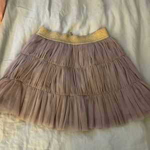 Toile and gold skirt with Beaded zipper